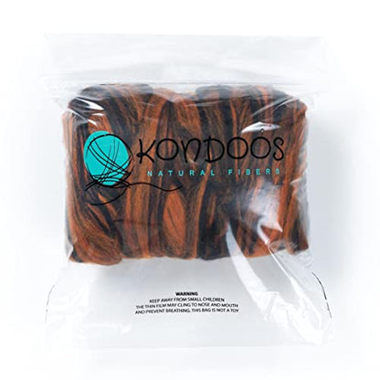Colored Natural Wool roving (8 Ounce)