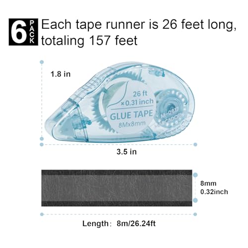 Double Sided Tape Roller (6 Count)