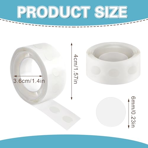 800Pcs Glue Points Dots 6mm Removable Balloon Glue Adhesive Dots (8 Count)