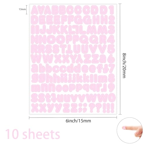 Pink Alphabet Stickers
