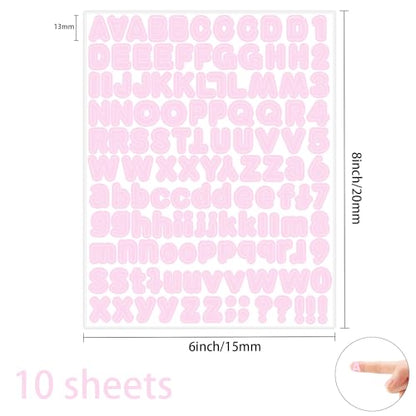 Pink Alphabet Stickers