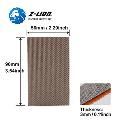 Diamond Abrasive Paper Sheets 200 Grit Diamond Sandpaper Nylon Back for Grinding Stone Glass Ceramic
