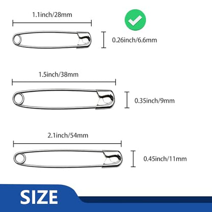 1000 Pcs 1.1 inch Nickel Plated Mini Safety Pins (1000 Count)