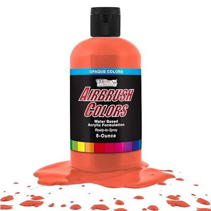 Opaque Orange Acrylic Airbrush Paint (8 Ounce)