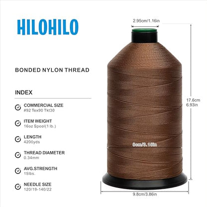 Extra Strong Bonded Nylon Thread #92 Tex90