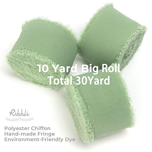 Sage Green Chiffon Ribbon 1 (90 Foot)