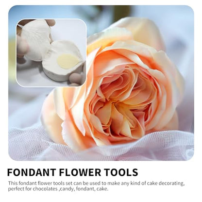 3D Rose Petals Shape Silicone Fondant Mold Chocolate Molds Candy Molds Veining Petal Sugar Flower Making Tool