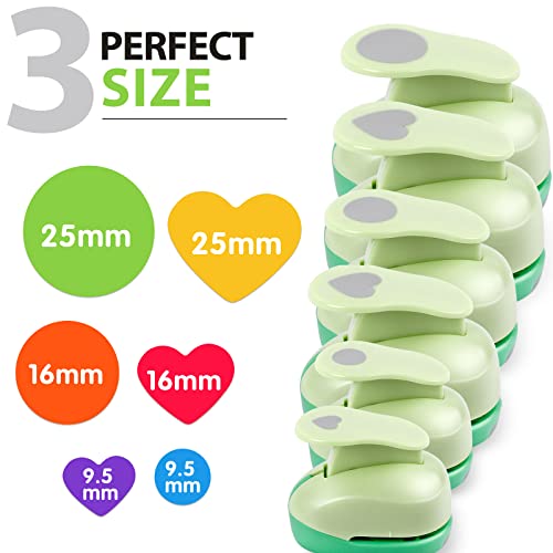 Circle Hole Punch Paper Punches for Crafting 3 (6 Count)
