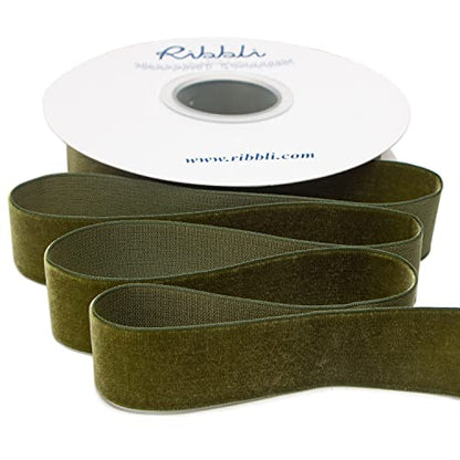 Moss Green Velvet Ribbon