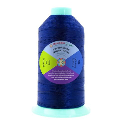 Size 346 210D T350 Dark Blue Bonded Nylon Thread