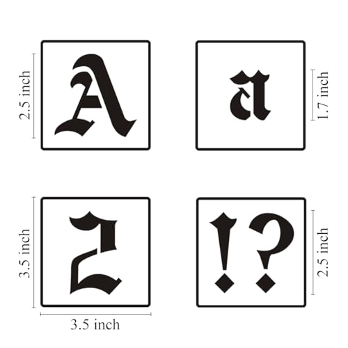 2.5 Inch Alphabet Letter Stencils for Painting (70 Count)