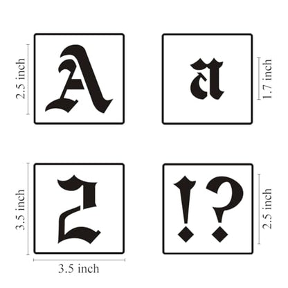 2.5 Inch Alphabet Letter Stencils for Painting (70 Count)