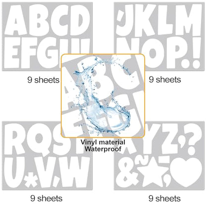 Letter Stickers 351 Pieces 4 Inch Bulletin Board Letters Alphabet Cutout Letter for Bulletin Board Display Home Classroom School Decor