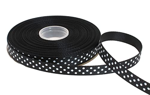 Polka Dot Grosgrain Ribbon 25 Yard Each Roll 100% Polyester (75 Foot)