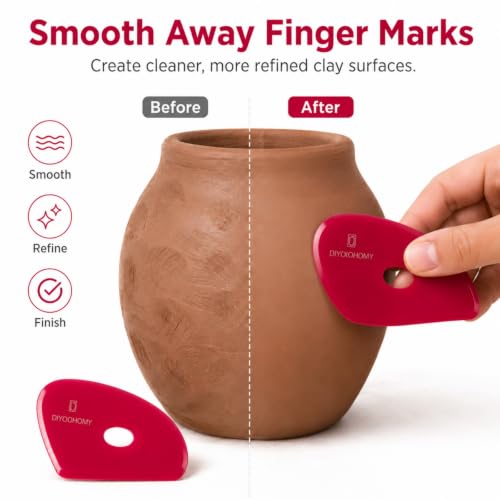 6pcs Soft Silicone Pottery Ribs for Ceramic
