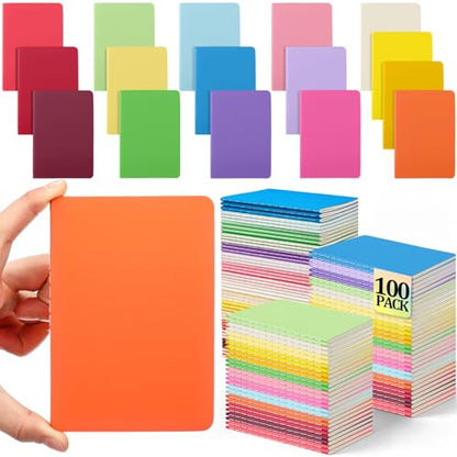 100 Pack A5 Composition Notebooks Bulk 5"x8" Notebooks Vivid Color (100 Count)