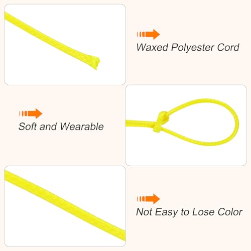Waxed Cord 1.5mm Waxed Thread 87 Yard Wax String Leather Cord for Bracelet Making