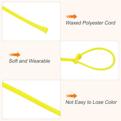 Waxed Cord 1.5mm Waxed Thread 87 Yard Wax String Leather Cord for Bracelet Making