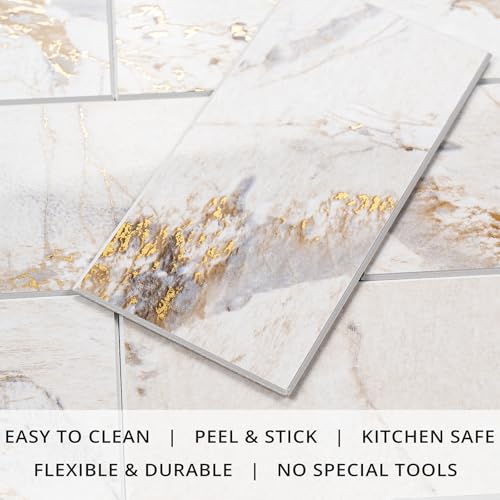 100 Pieces Peel and Stick Backsplash for Kitchen (12.5 Sq Ft)