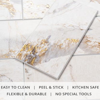 100 Pieces Peel and Stick Backsplash for Kitchen (12.5 Sq Ft)