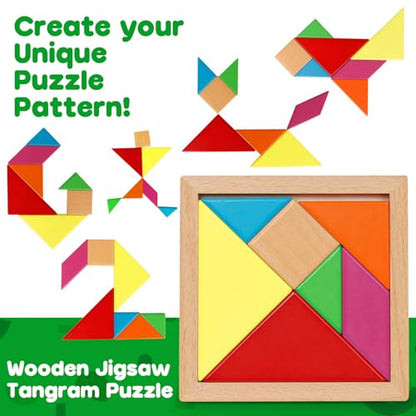 5 Pack Wooden Puzzle Set