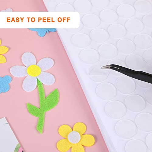 1000 Pcs Double Sided Adhesive Dots Clear Glue Point Tape Stickers Balloon Glue Round Mini No Traces Adhesive Sticker Dot Sticker for Classroom Decor Craft DIY Office (1000 Count)