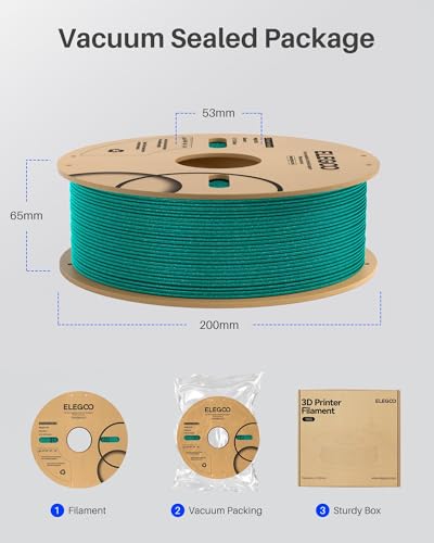 PLA 3D Printer Filament 1.75mm Sparkle Turquoise 1KG (35.274 Ounce)