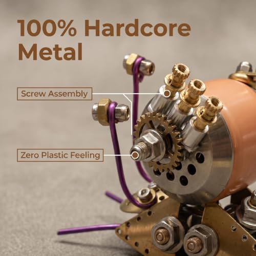 Steampunk Snail 3D Metal Puzzle Mechanical Kits 140+ Pcs DIY Assembly Model 3 (140 Count)