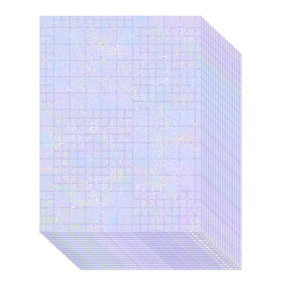 36 Sheets Holographic Laminate Sheets Clear Self Adhesive Sticker Paper (36 Count)