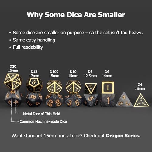 Metal DND Dice Set Silver Red Black Enamel Vampire D&D Dice with Leather Dice Bag Compatible with Dungeons and Dragons TTRPG Gift for DND Lovers Players Masters