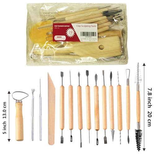 19 Pcs Pottery Tools & Clay Sculpting Tools