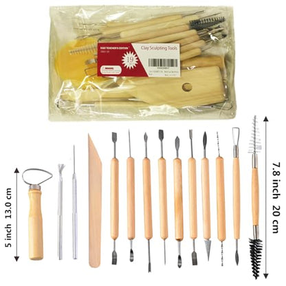 19 Pcs Pottery Tools & Clay Sculpting Tools