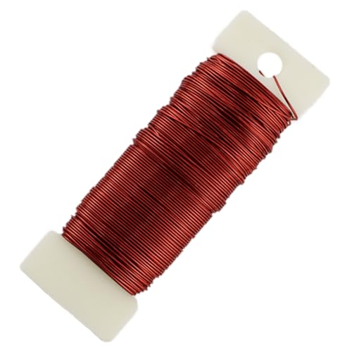 22Gauge Red Metal Floral Wire