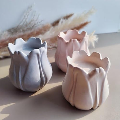 2PCS Tulip Candle Soap Molds