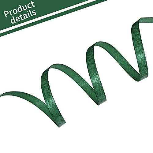 100 Yards 1 4 Inch Emerald Green Satin Ribbon for Gift Wrapping (300 Foot)