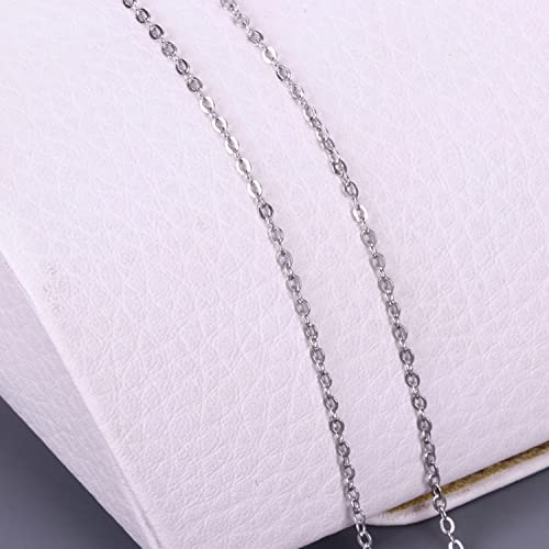 60ft Jewelry Necklace Chains 2mm Jewelry Chain Links for Making Bracelets Earrings DIY Craft Supplies Findings (60 Foot)