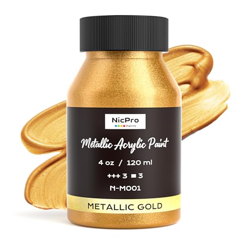 Metallic Gold Acrylic Paint (4 Fl Oz)