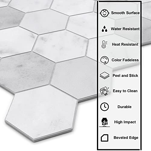 10 Sheet Peel and Stick Backsplash (9 Sq Ft)