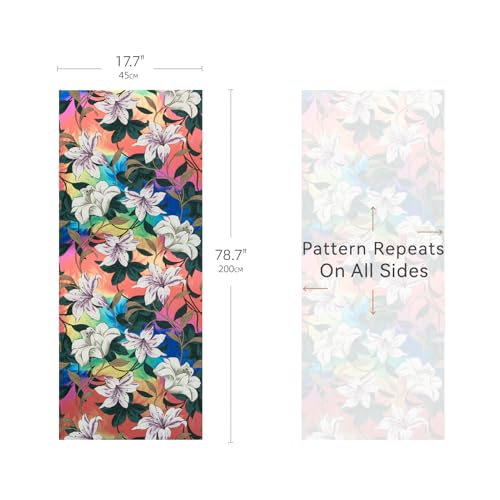 Stained Glass Window Film Floral Vintage Style 17.7in X 78.7in