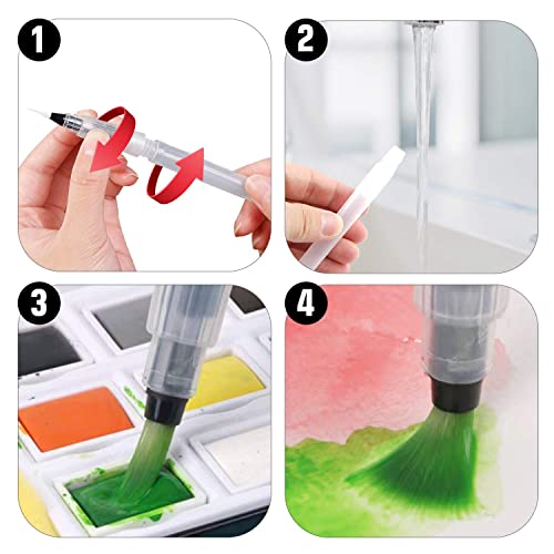 12 Piece Water Color Brush Pen Set for Watercolor Paint Markers (12 Count)