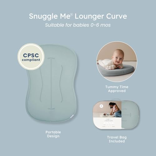 Organic Newborn Baby Infant Lounger Pillow & Travel Bag