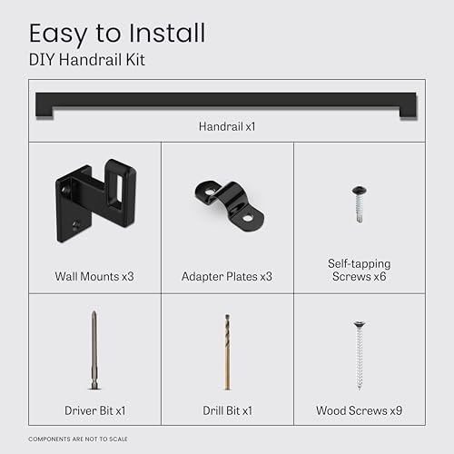 Modern Aluminum Handrail Complete DIY Kit