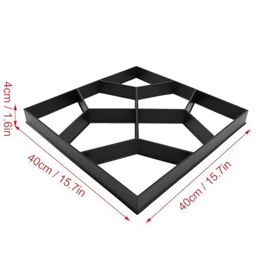 Walk Maker 15.7 Inch ABS Reusable Pavement Concrete Maker Stepping Stone Paver Kit for Lawn Garden Patio Backyard Walkways DIY Outdoor Projects Versatile Stone for Elegant Pa