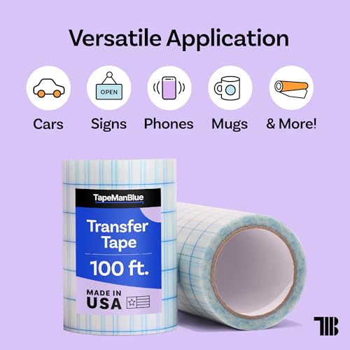 6" x 100' Roll of Clear Transfer Tape for Vinyl (100 Foot)