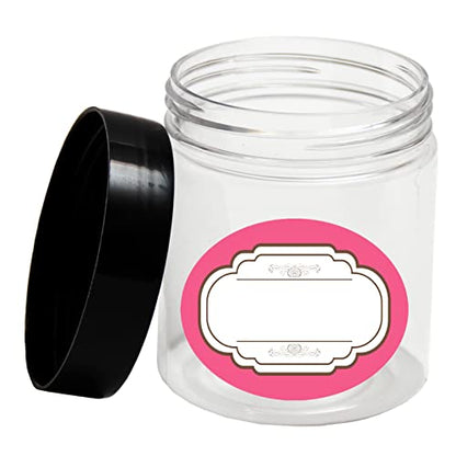8 oz Plastic Containers with Lids and 4oz Small Containers (12 Count)