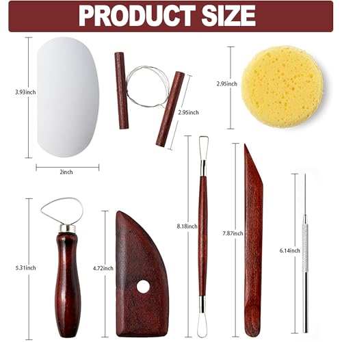 8 Piece Clay Sculpting Tools Set Perfect for Polymer Air Dry Modeling Clay Beginners & Professionals Ideal for DIY Pottery & Ceramics Tools for Clay Sculpey Sculpting & Crafting
