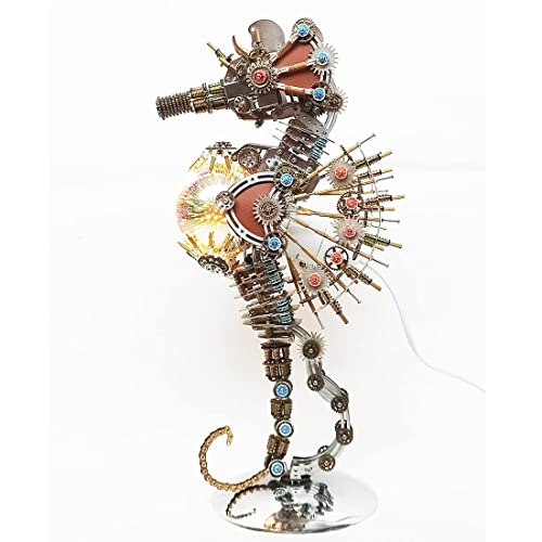 Meatalkitor 3D Puzzle Steampunk Seahorse Lamp (2100 Count)