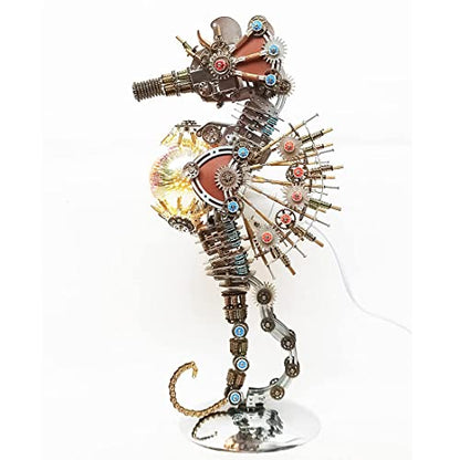 Meatalkitor 3D Puzzle Steampunk Seahorse Lamp (2100 Count)