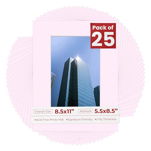 5.5x8.5 Mat for 8.5x11 Frame (25 Count)