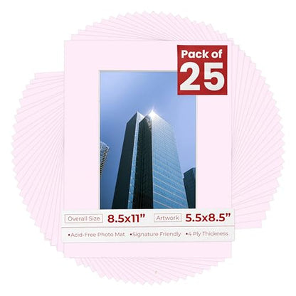 5.5x8.5 Mat for 8.5x11 Frame (25 Count)